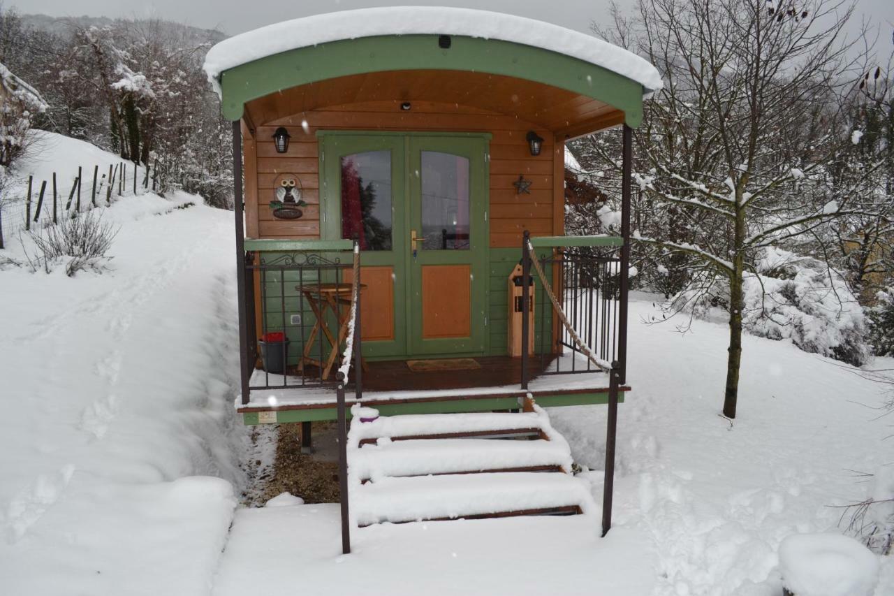 Roulotte au Paradis des Animaux 2 à 4 personnes Coublevie Exterior foto